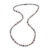 Collier Granat, Rubinquarz mix mit silber