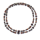 Collier Granat, Rubinquarz mix mit silber