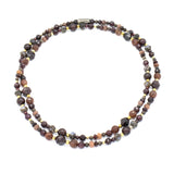 Collier Granat, Rubinquarz mix mit gold