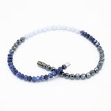 Collier Block Design Aquamarin, Hämatit, Jaspis mix