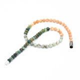 Collier Block Design Rubinquarz, Granat, Labradorit mix