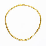 Collier Panzerkette Edelstahl gold