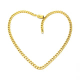 Collier Panzerkette Edelstahl gold