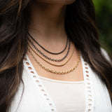 Collier Edelstahl schwarz