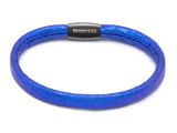 Schlangenprint metallic blau