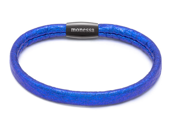 Schlangenprint metallic blau