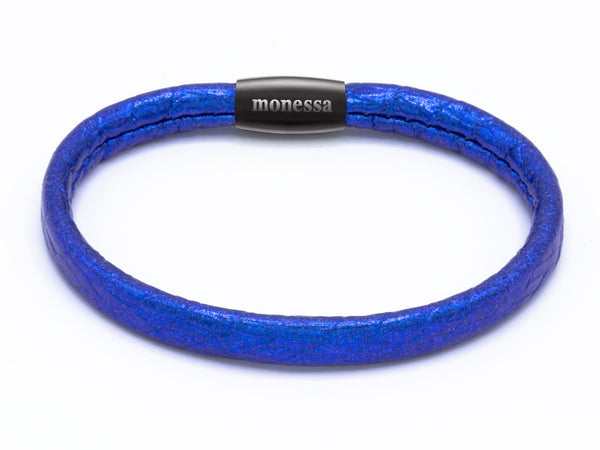 Schlangenprint metallic blau