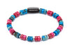 Heishi pink blau mix