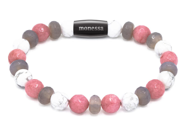 Erdbeerquarz, Howlith, Achat mix