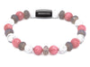 Erdbeerquarz, Howlith, Achat mix