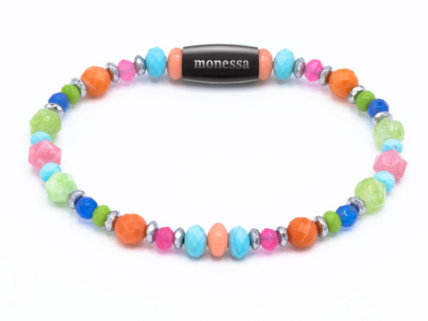 Koralle, Magnesit, Jade, Achat, Peridot mix