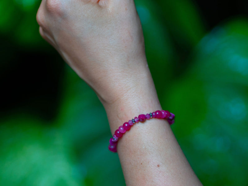 Tigerauge pink, Jade, Hämatit