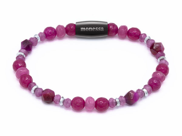 Tigerauge pink, Jade, Hämatit