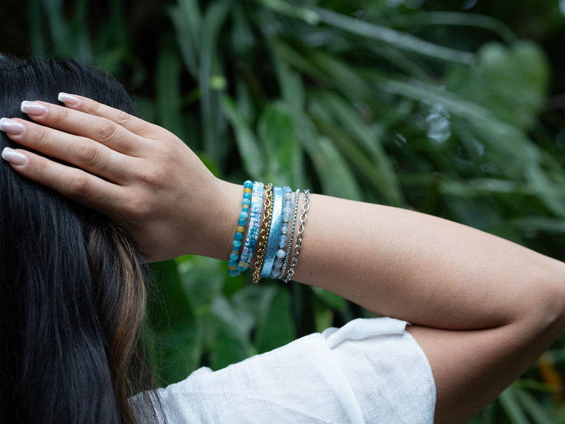 Aquamarin, Jade, Hämatit