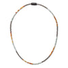 Collier Rauchquarz, Achat orange mix