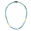 Collier Quarz grün blau gelb