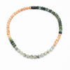 Collier Block Design Rubinquarz, Granat, Labradorit mix