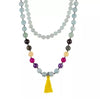 Collier Amazonit, Amethyst, Achat, Jade, Türkis, Jaspis, Aventurin