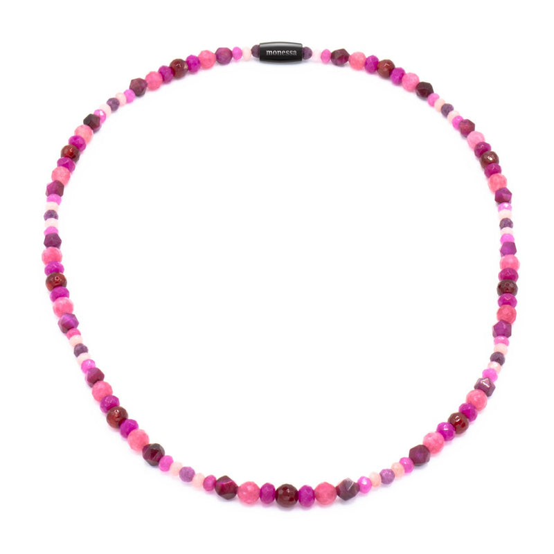 Collier Turmalin, Jade pink, Tigerauge