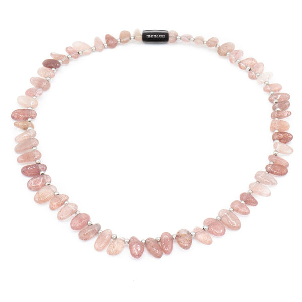 Collier Erdbeerquarz mix