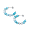 Creolen Jade türkis, silber