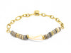 Flex  Perlmutt Muschel natur gold mix