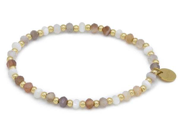 Achat, Muschel, gold mix