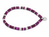 Tigerauge pink, silber