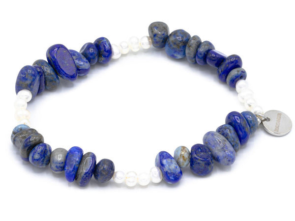 Lapis, Süßwasserperle mix