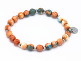 Jade orange, türkis, silber