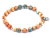 Jade orange, türkis, silber
