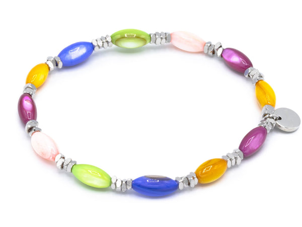 Muschel multicolor, silber