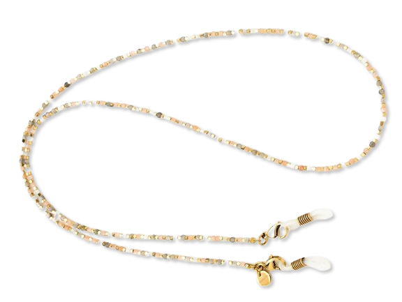 Brillenkette Mondstein mix
